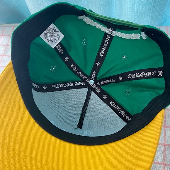 Chrome Hearts Yellow And Green Color Matching Casual Sports Hat - Picture 6 of 7